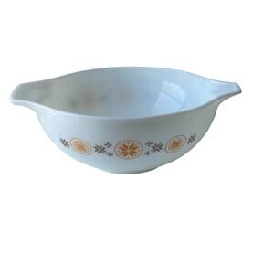 Vintage Pyrex Cinderella Bowl: Town & Country Milk Glass, 4-Quart, Cottagecore